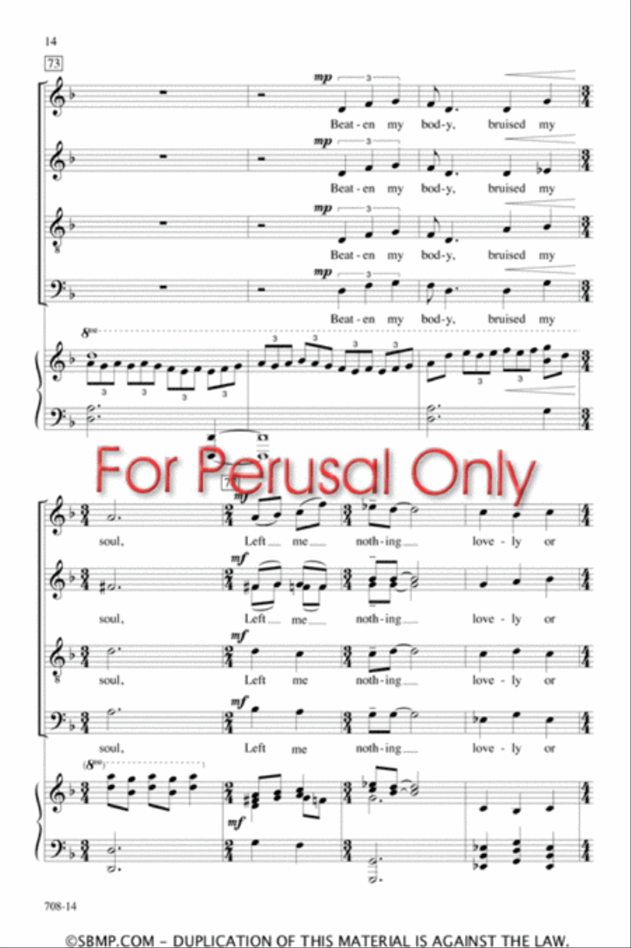 The New Moon - SATB divisi Octavo Divisi scores gallery preview page 14