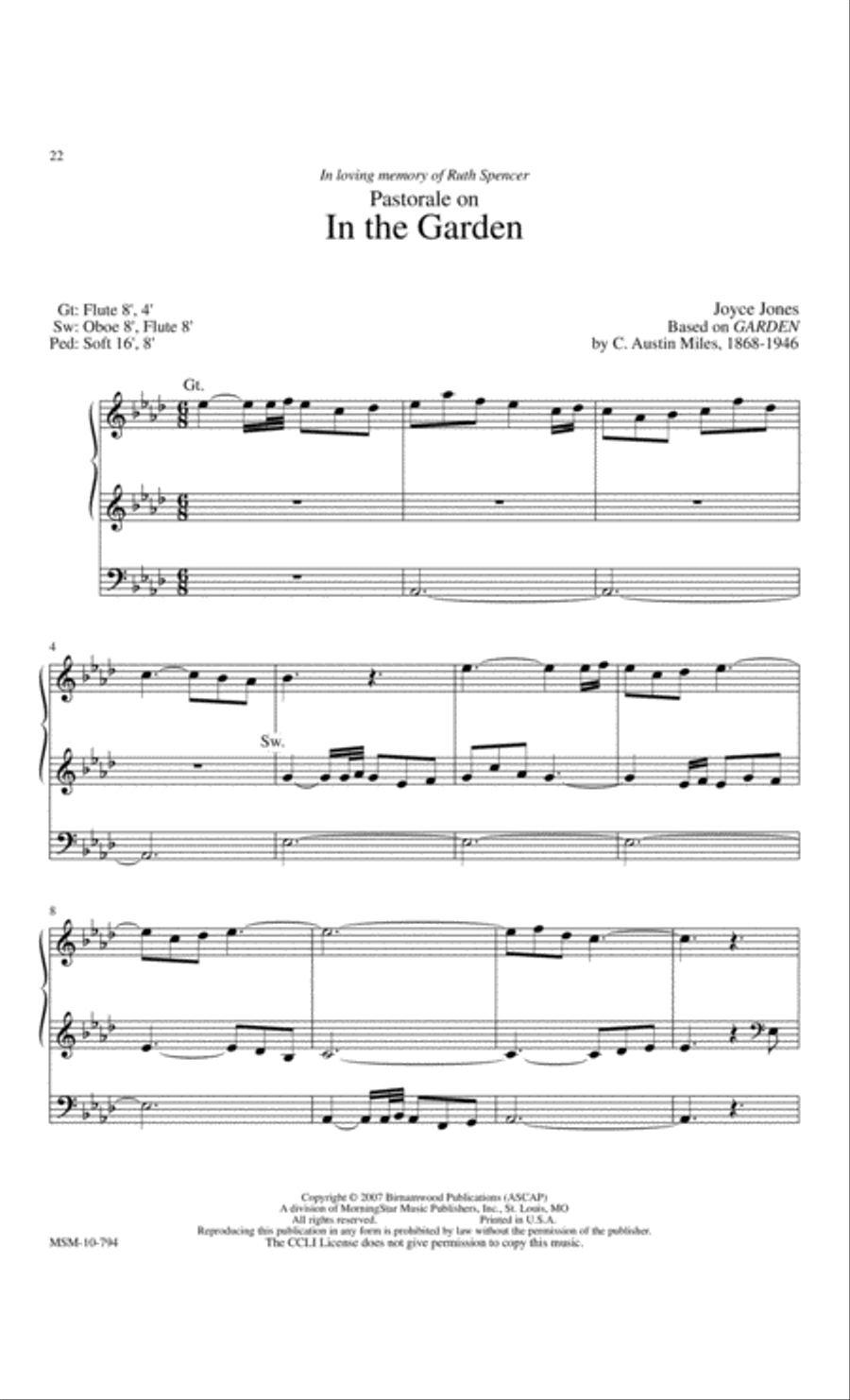 Praise to the Lord: Accessible Hymn Settings for Organ Organ Solo scores gallery preview page 9