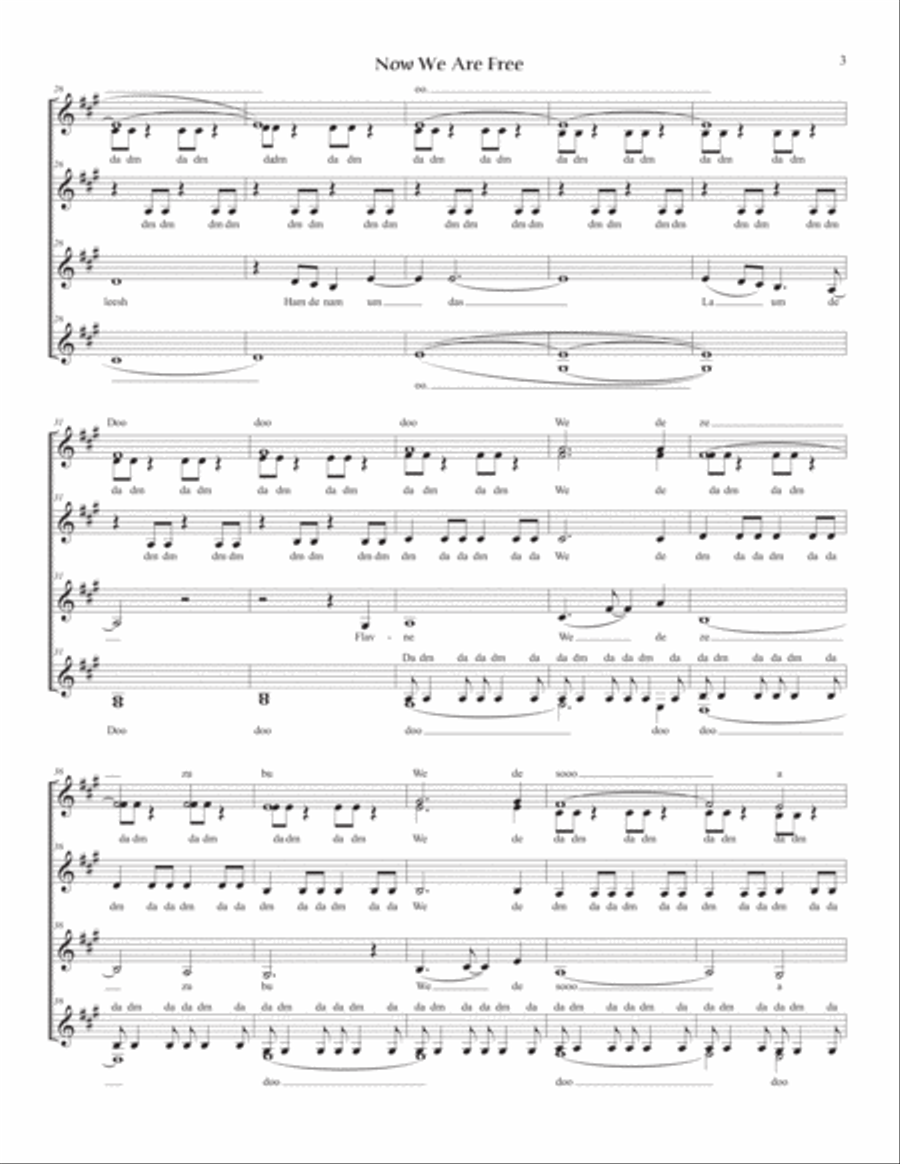 Now We Are Free SSAA scores gallery preview page 3