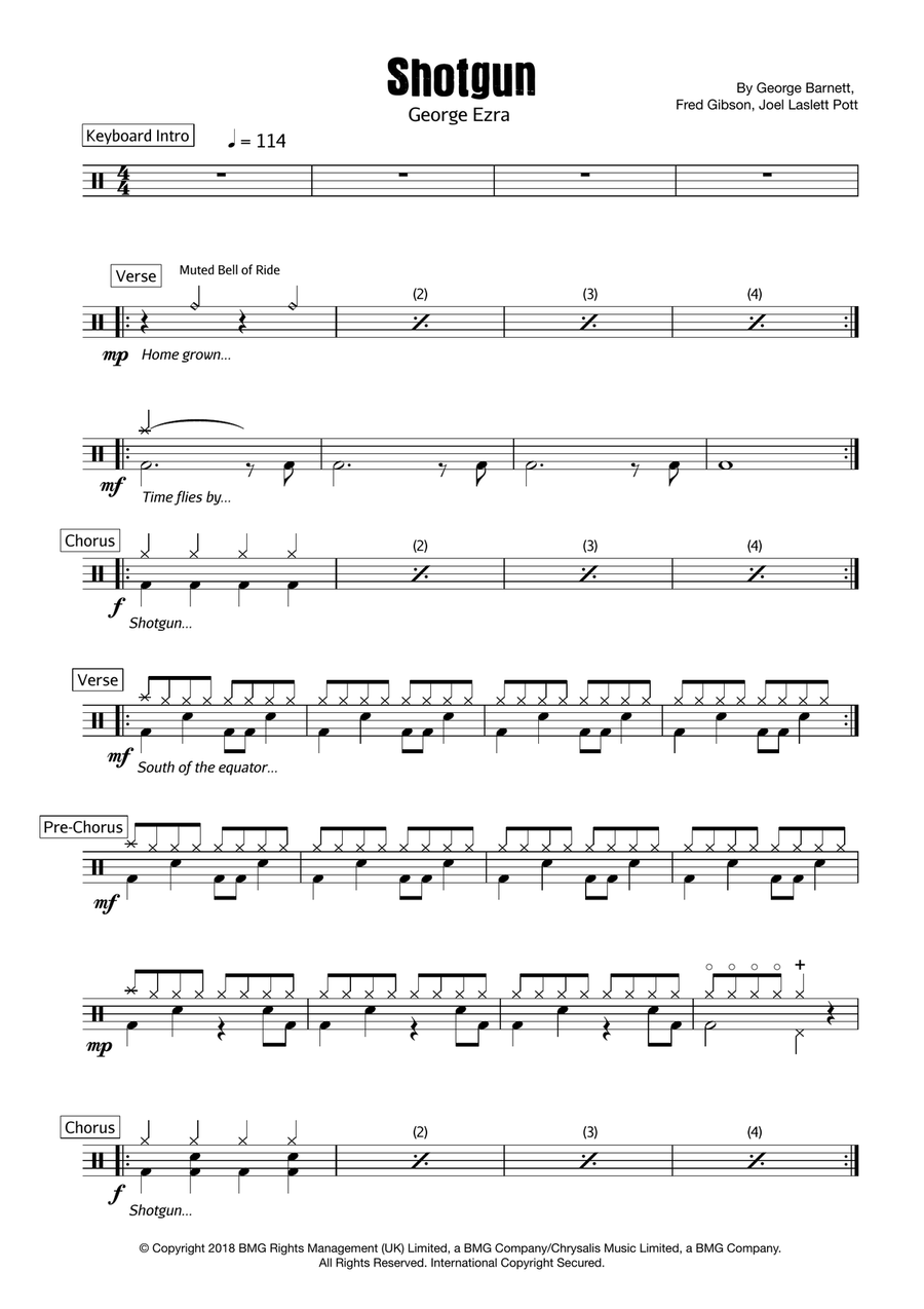 Shotgun Drum Set scores gallery preview page 1
