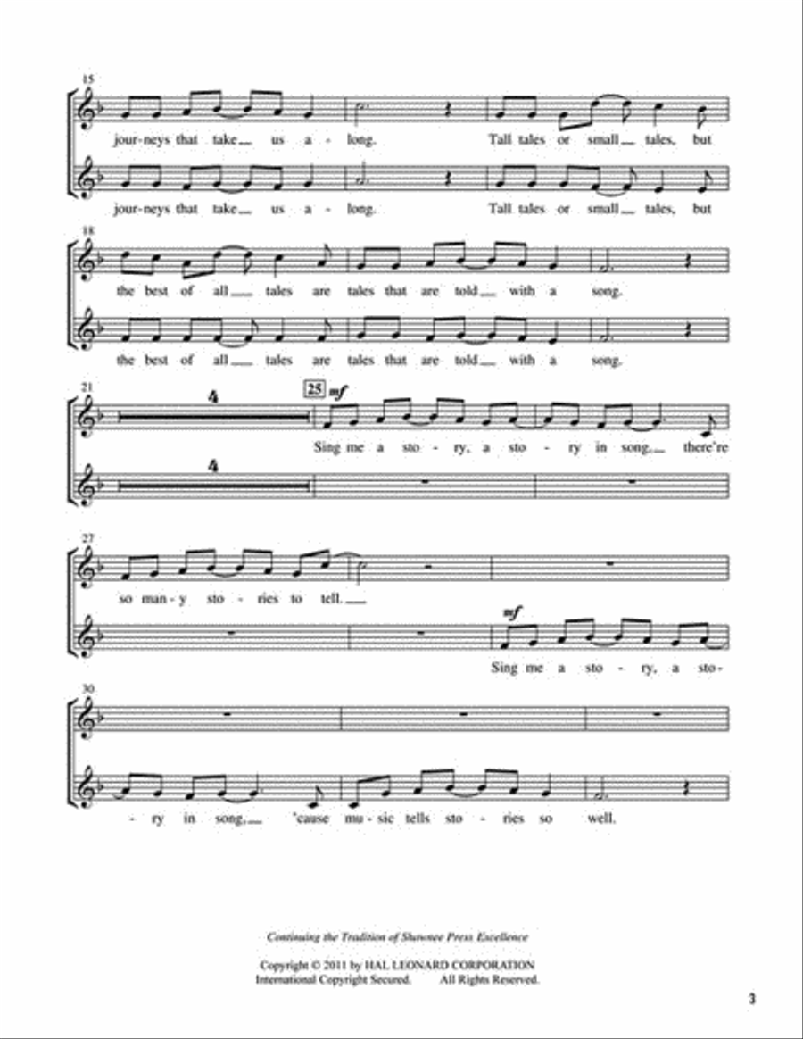 Sing Me a Story – Classic Stories Throughout Time Come to Life in Song and Rhyme 2-Part scores gallery preview page 4