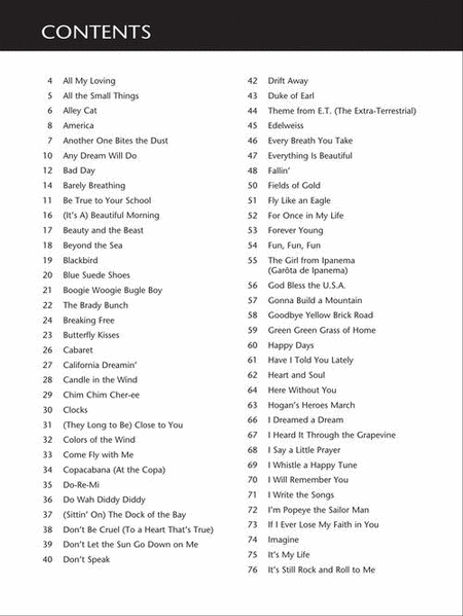 Big Book of Clarinet Songs Clarinet Solo scores gallery preview page 4