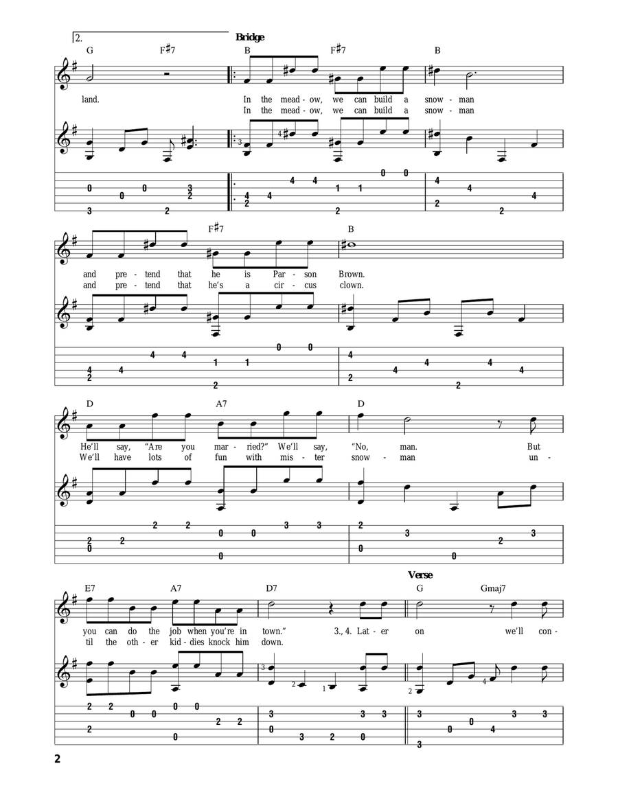 Winter Wonderland Guitar Solo scores gallery preview page 2