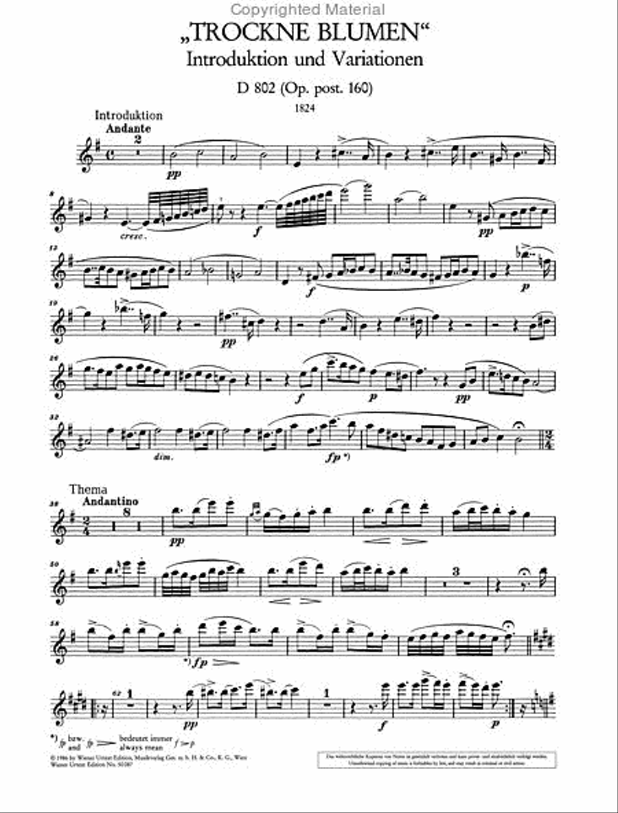 Trockne Blumen, D.802, Op.160 Chamber Music scores gallery preview page 4