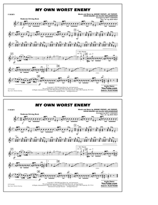 Book cover for My Own Worst Enemy (arr. Matt Conaway) - F Horn