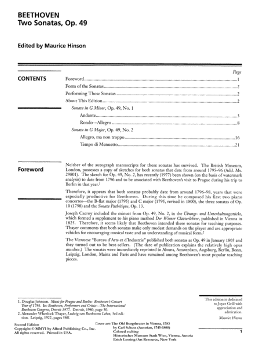 Beethoven -- 2 Sonatas, Op. 49 Piano Solo scores gallery preview page 2