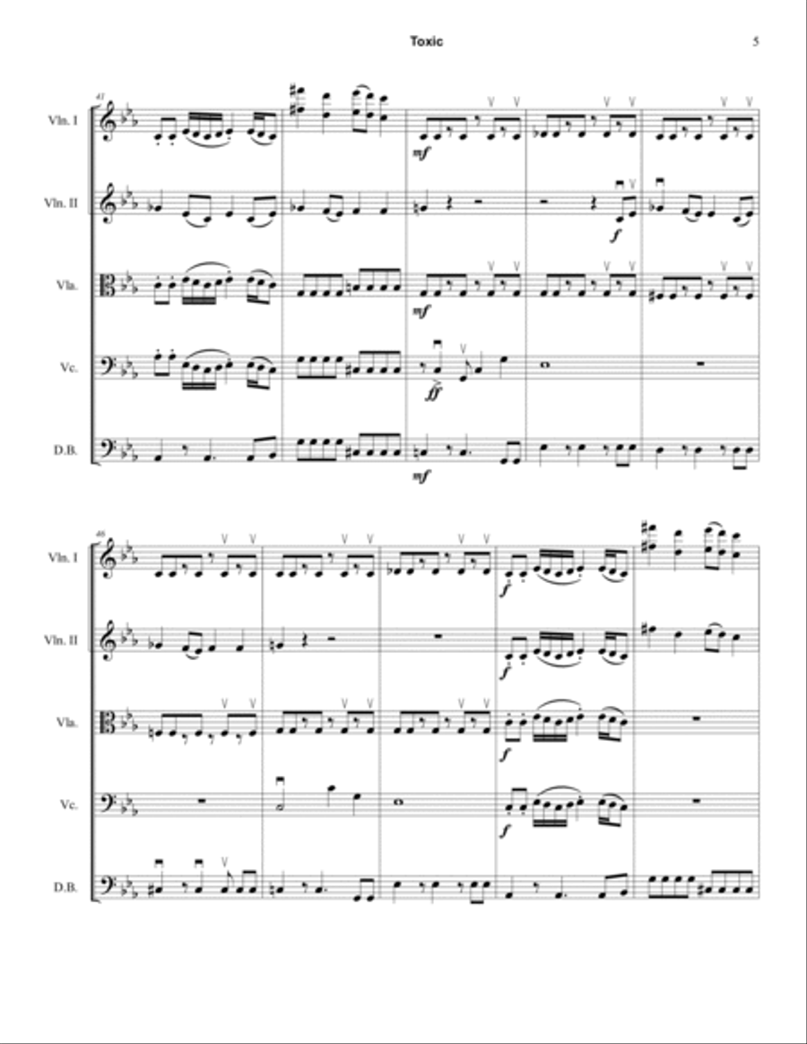 Toxic String Orchestra scores gallery preview page 5