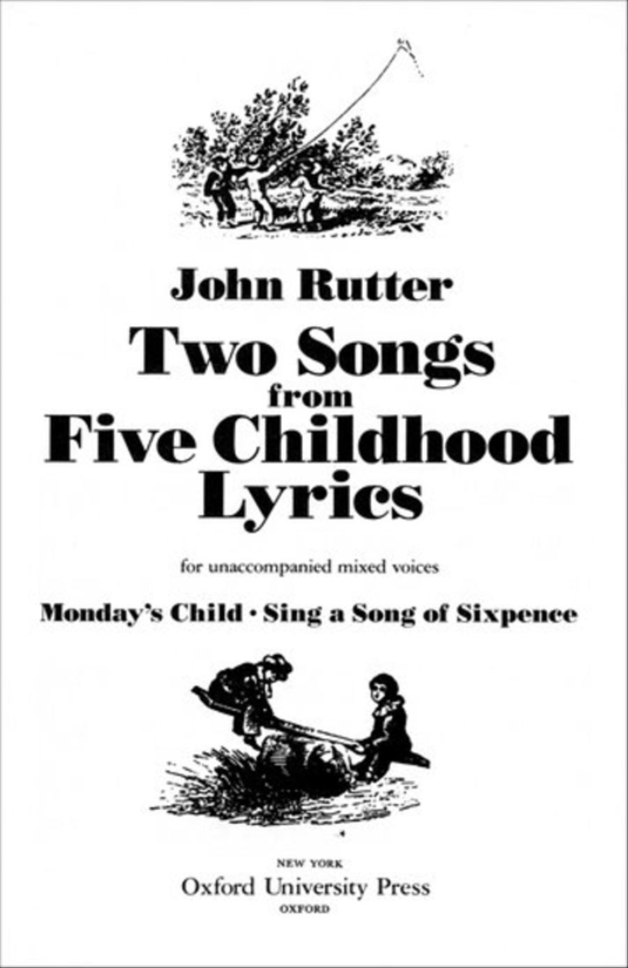 Two Songs from Five Childhood Lyrics 4-Part scores gallery preview page 1