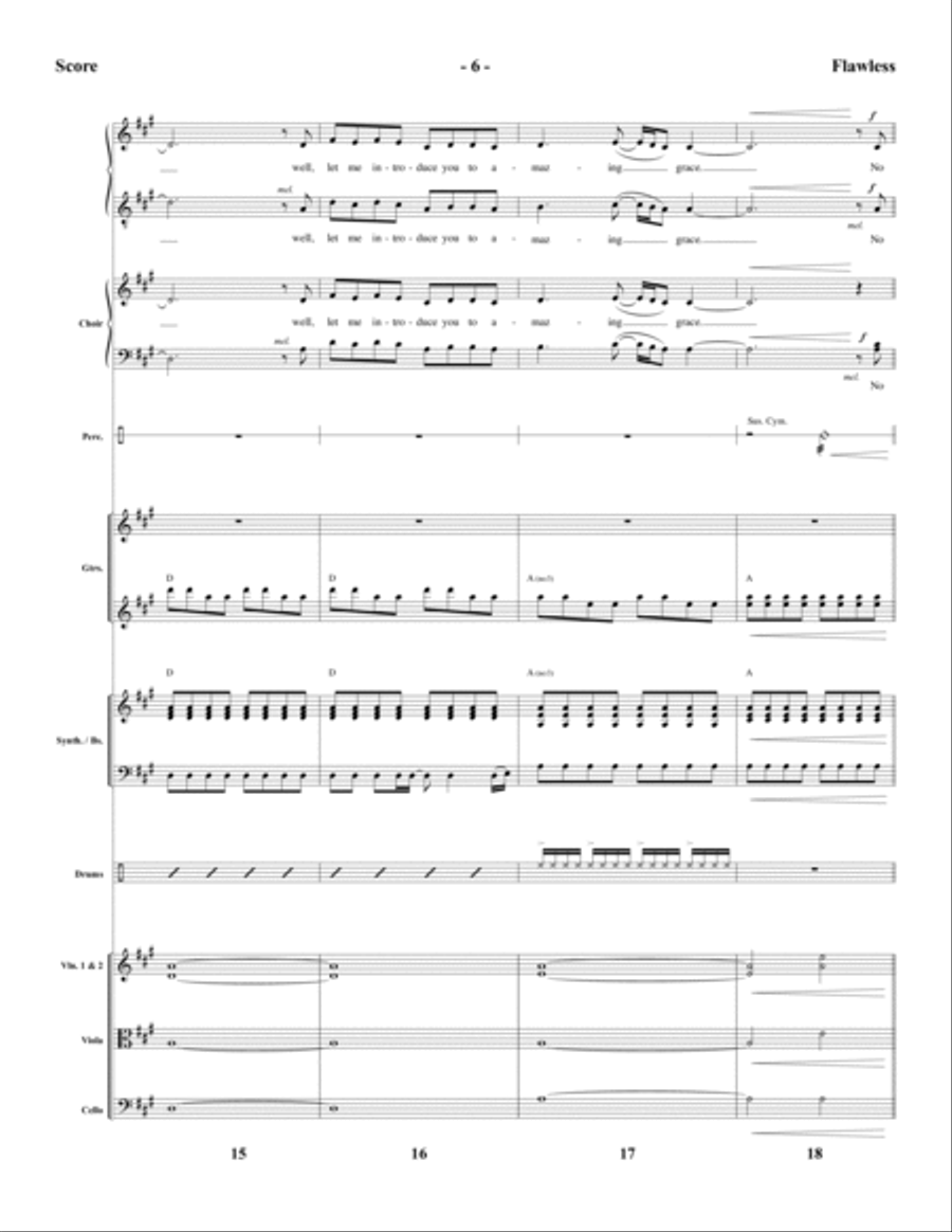 Flawless - Full Score Choir scores gallery preview page 6