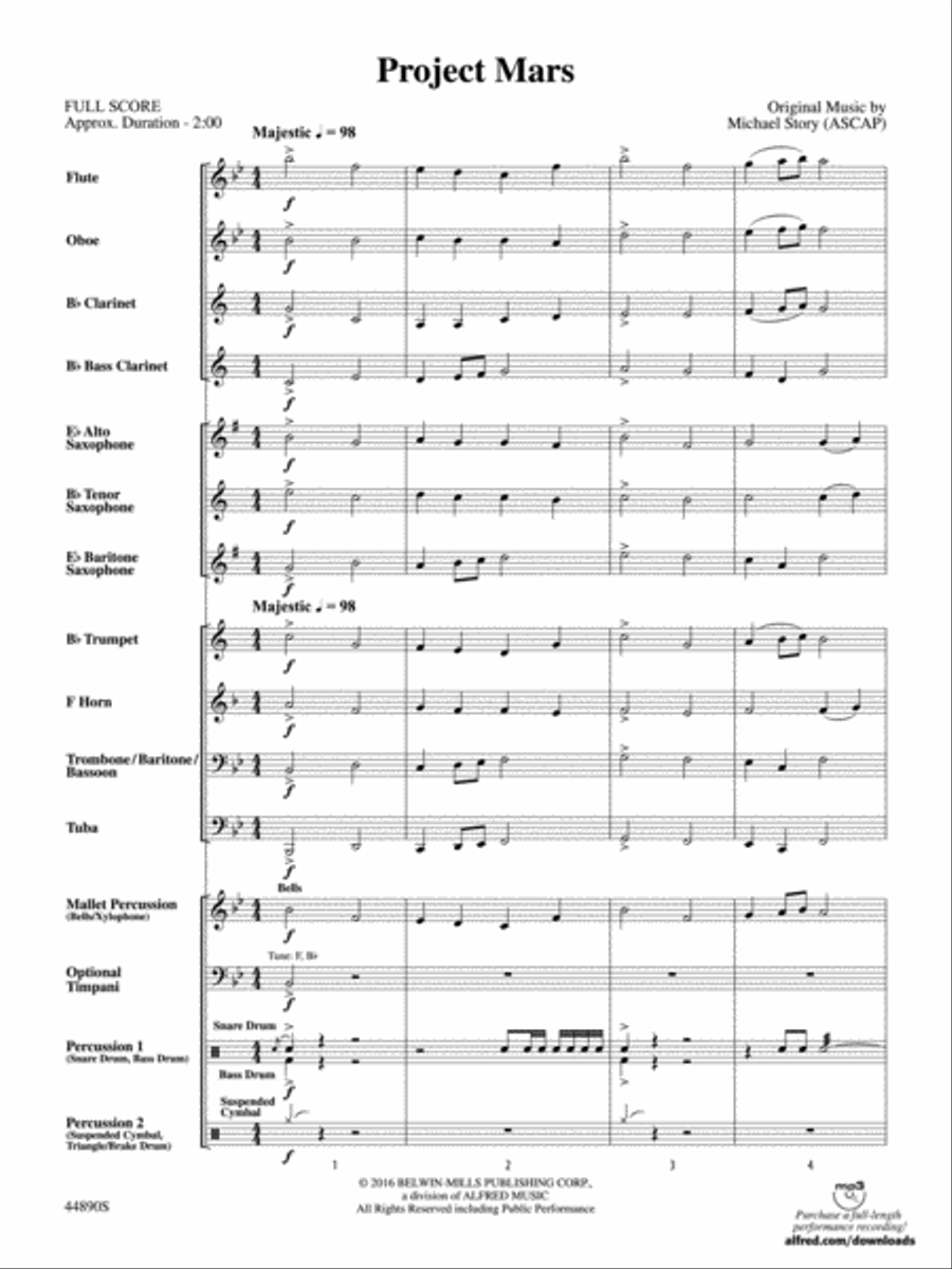 Project Mars: Score Concert Band scores gallery preview page 3