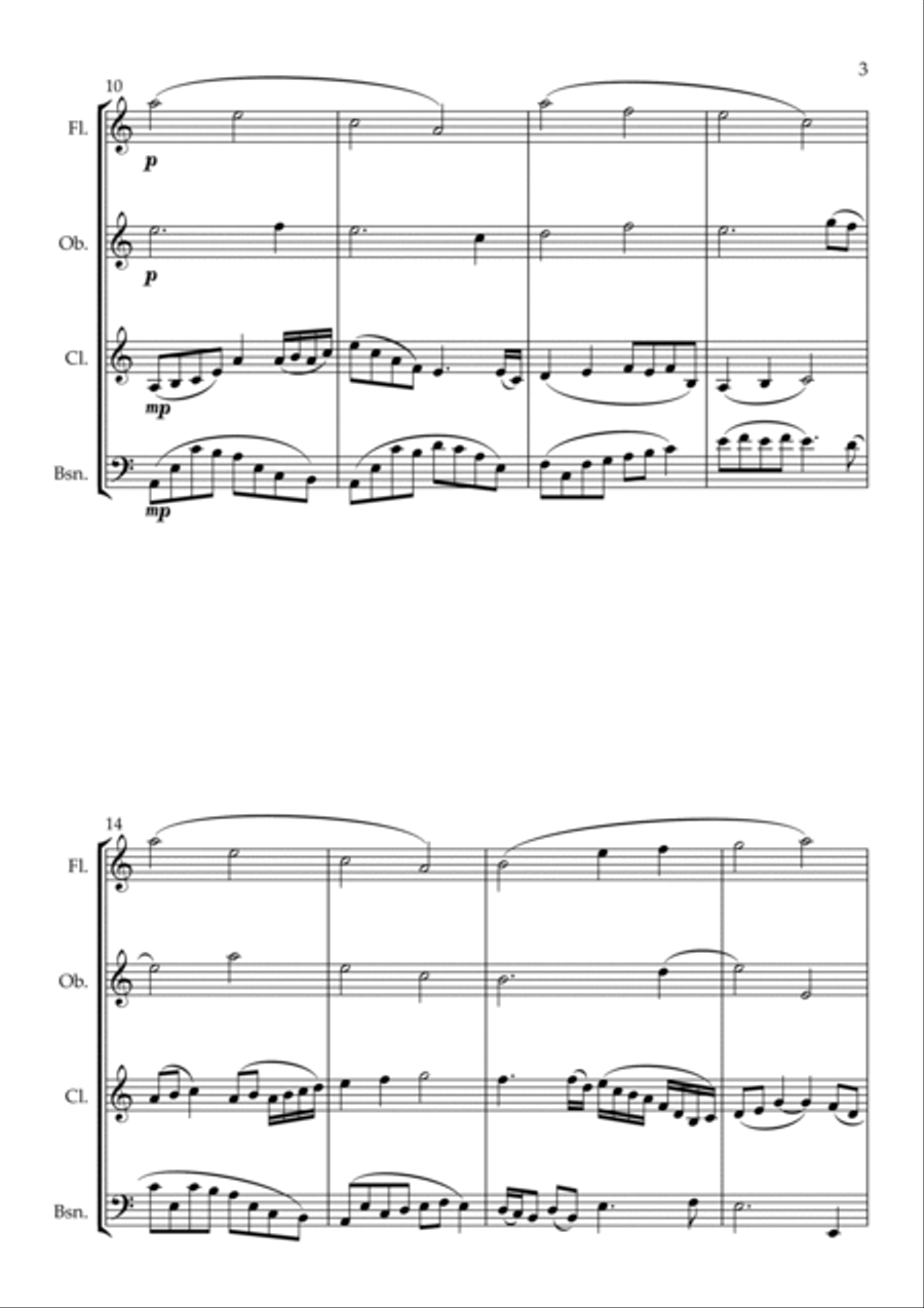 Broken Wing Woodwind Quartet scores gallery preview page 3