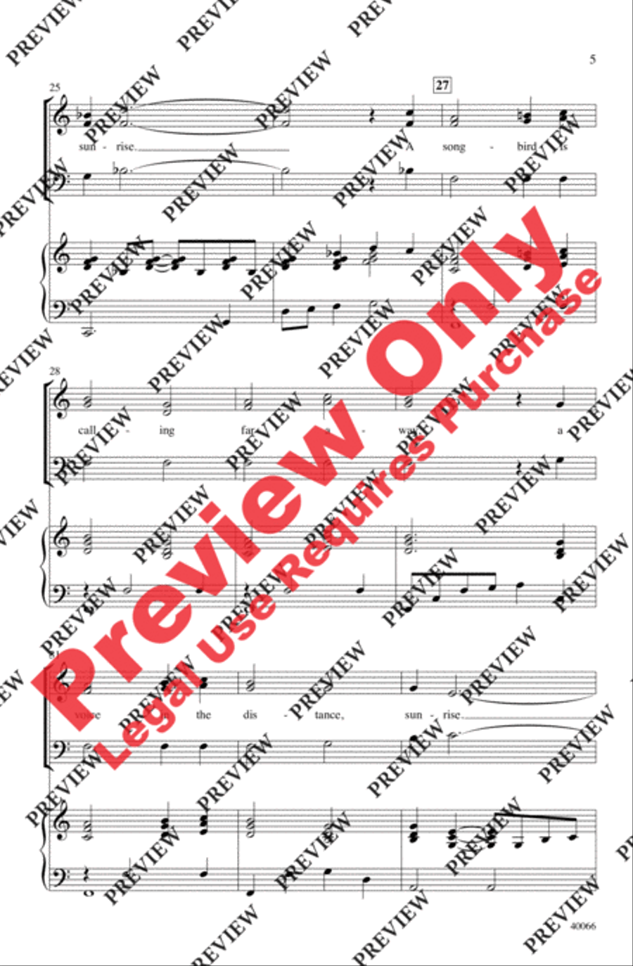 Sunrise Sunrise 3-Part scores gallery preview page 5