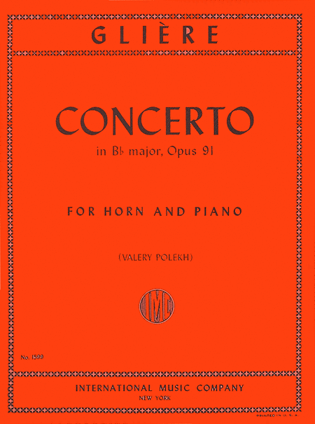 Reinhold Moritzovich Gliere: Concerto in B flat major - Opus 91