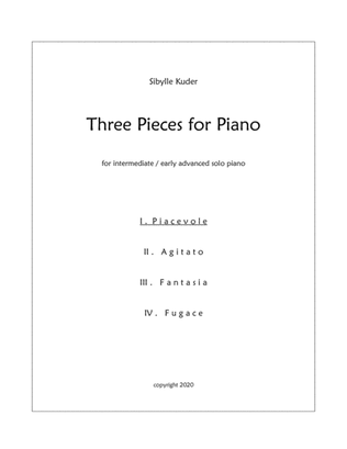 Three Pieces for Piano I. Piacevole