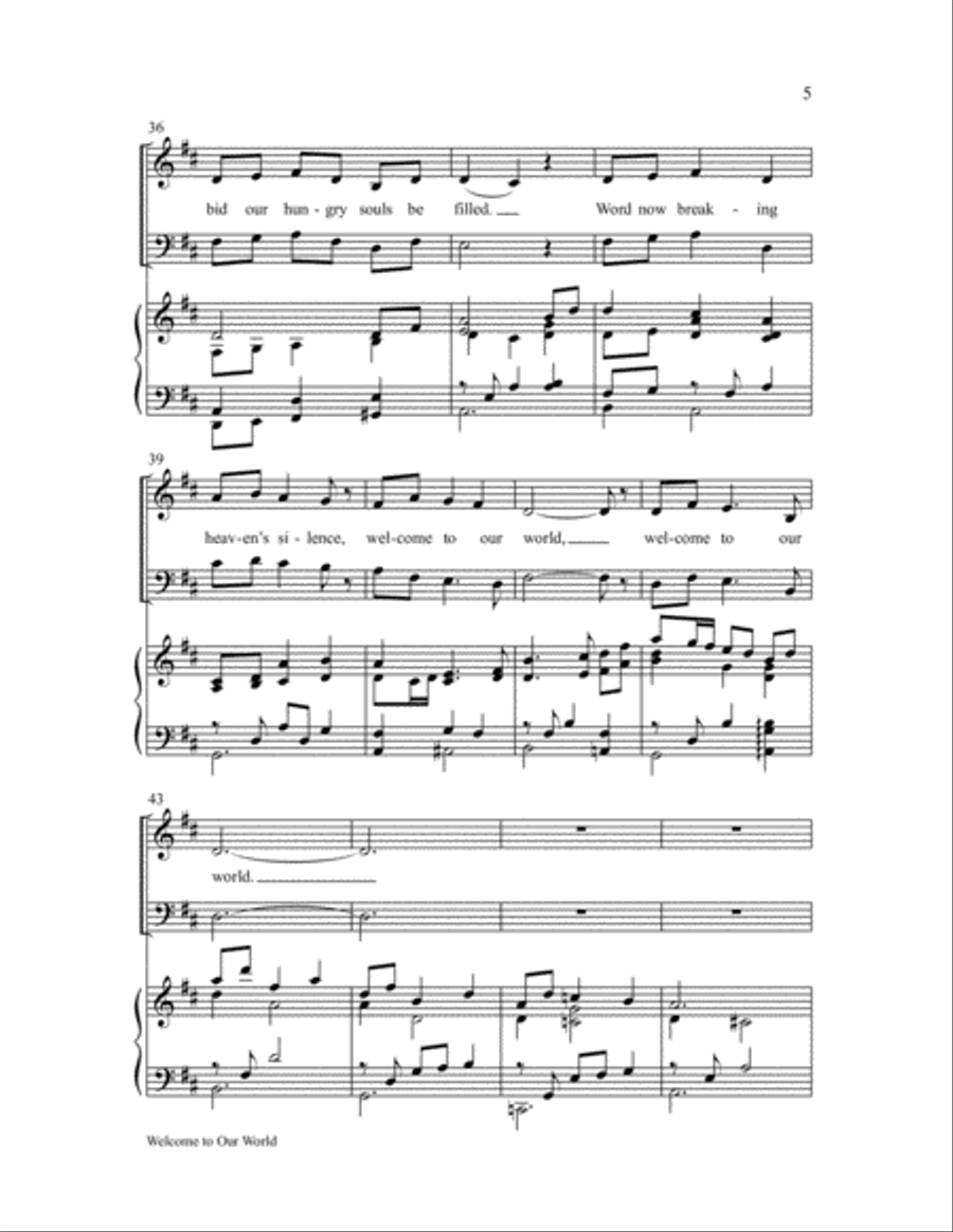 Welcome to Our World 3-Part scores gallery preview page 5