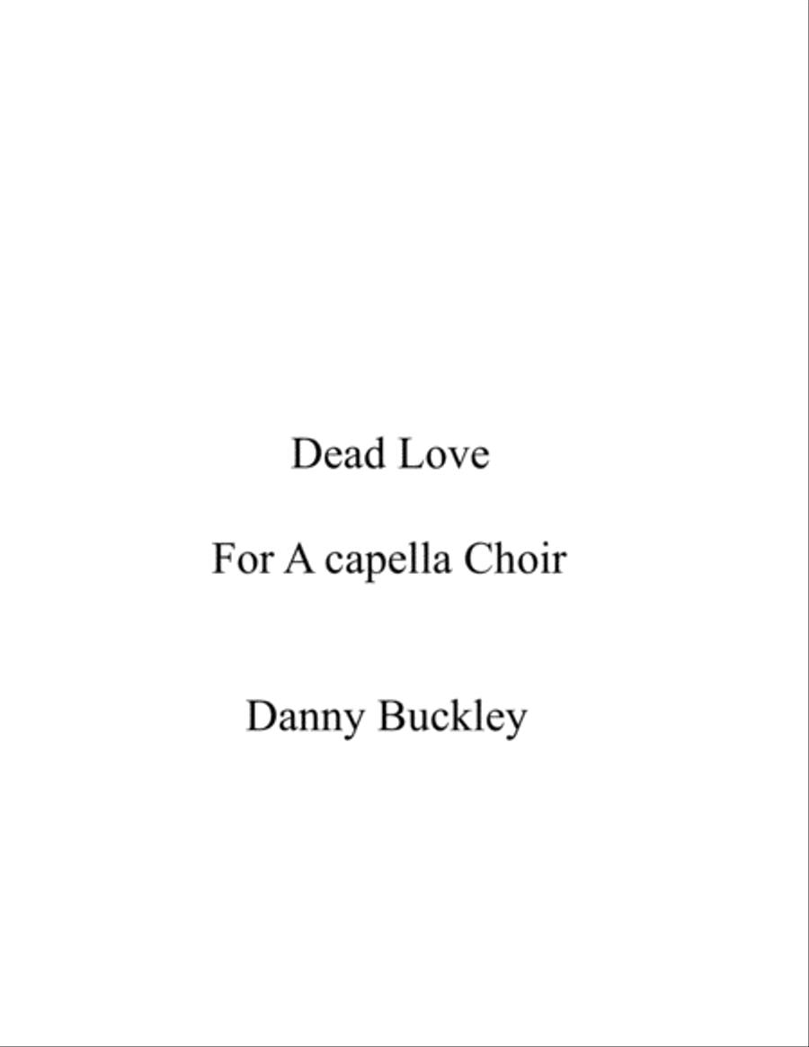 Dead Love 4-Part scores gallery preview page 1