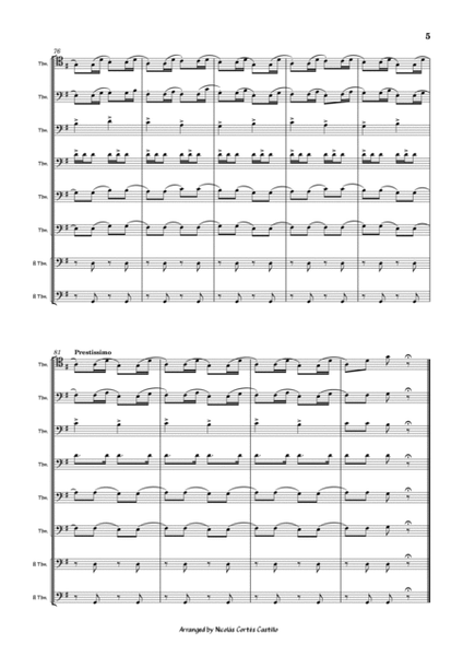 Tchaikovsky - Russian Dance, Trepak (The Nutcracker) for trombone choir image number null