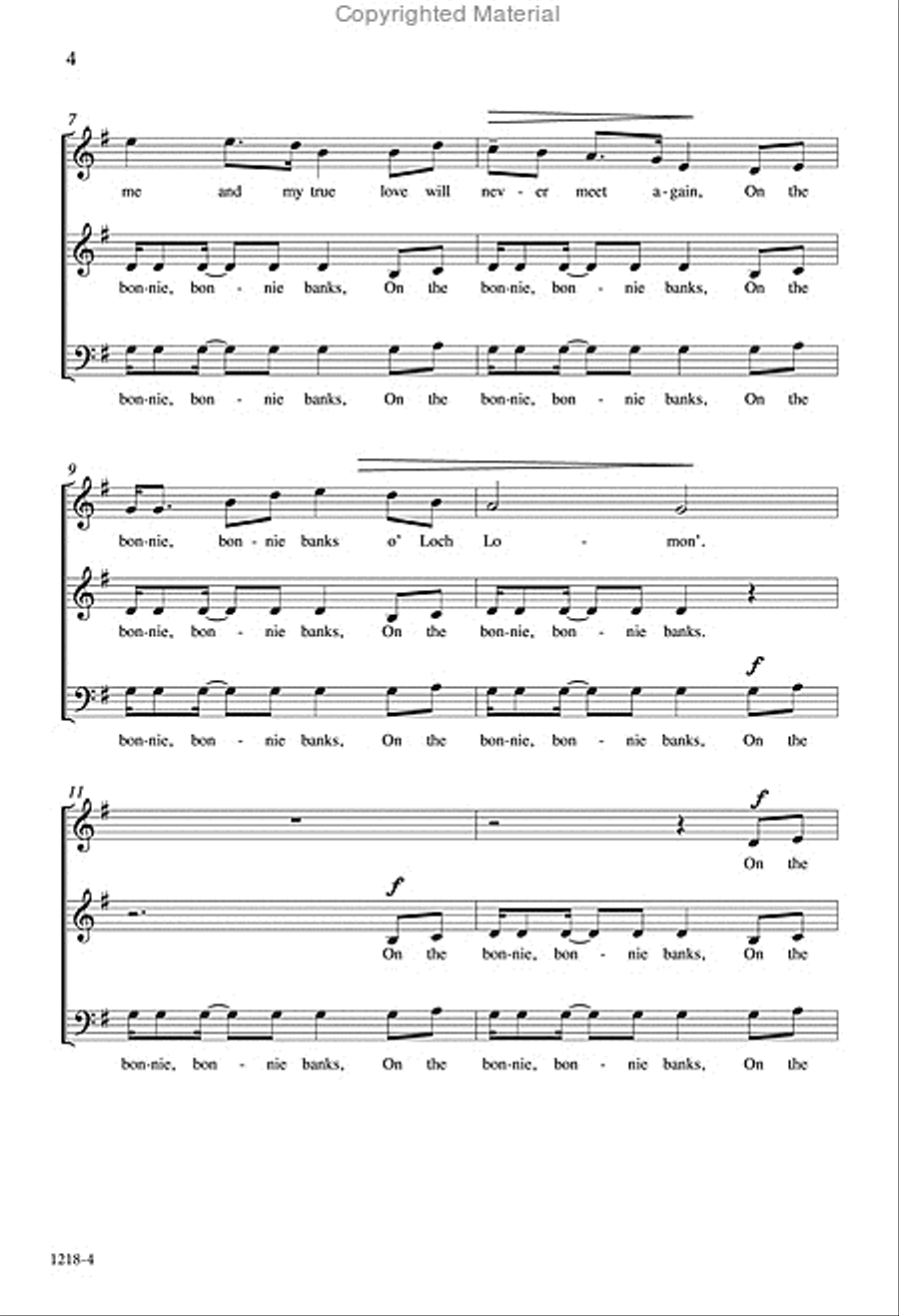 Loch Lomond - SAB Octavo SSA scores gallery preview page 3