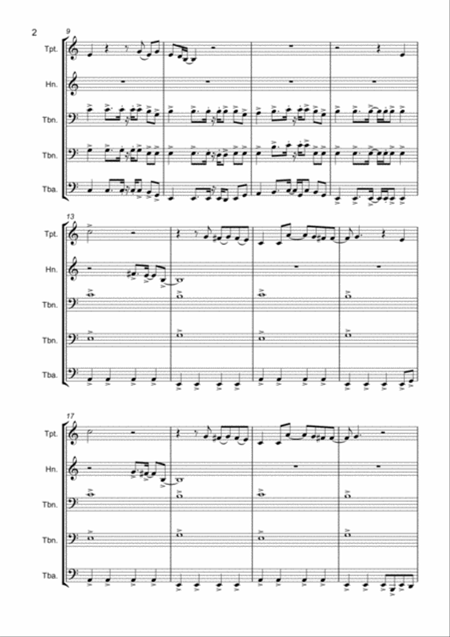 In The Shadows In The Shadows Brass Ensemble scores gallery preview page 2