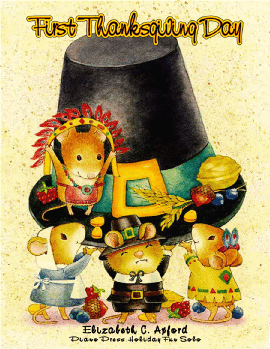 First Thanksgiving Day Easy Piano scores gallery preview page 1