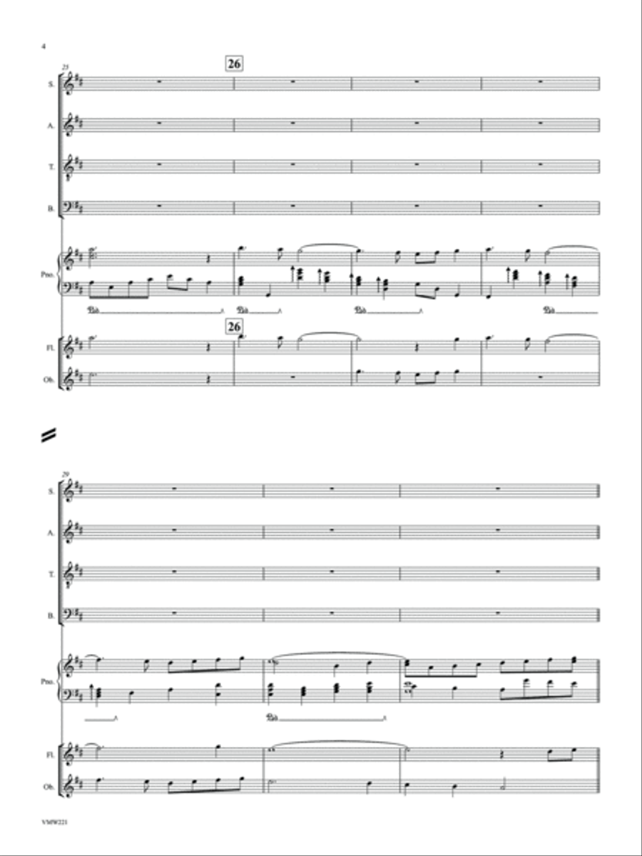 How Beautiful on the Mountain 4-Part scores gallery preview page 6
