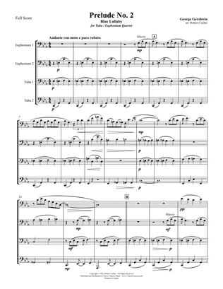 Prelude No. 2, Blue Lullaby for Tuba/Euphonium Quartet