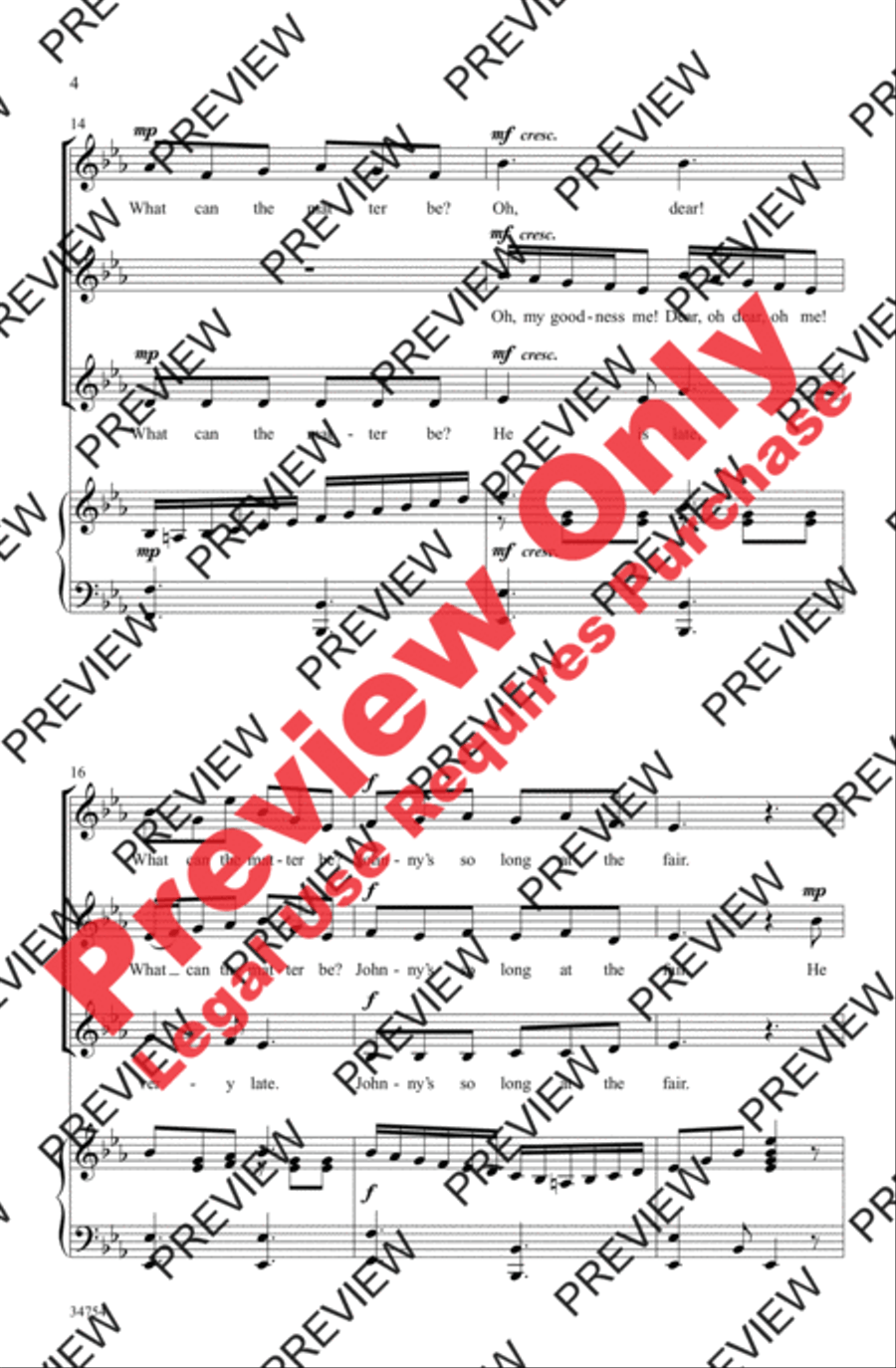 Oh, Dear! Oh, Dear! Women's Choir scores gallery preview page 4