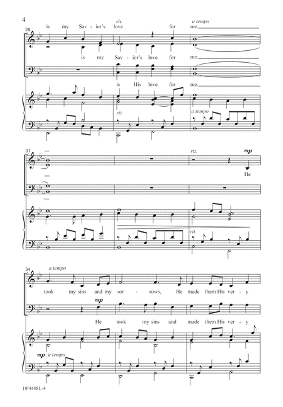 My Savior's Love My Savior's Love 4-Part scores gallery preview page 4