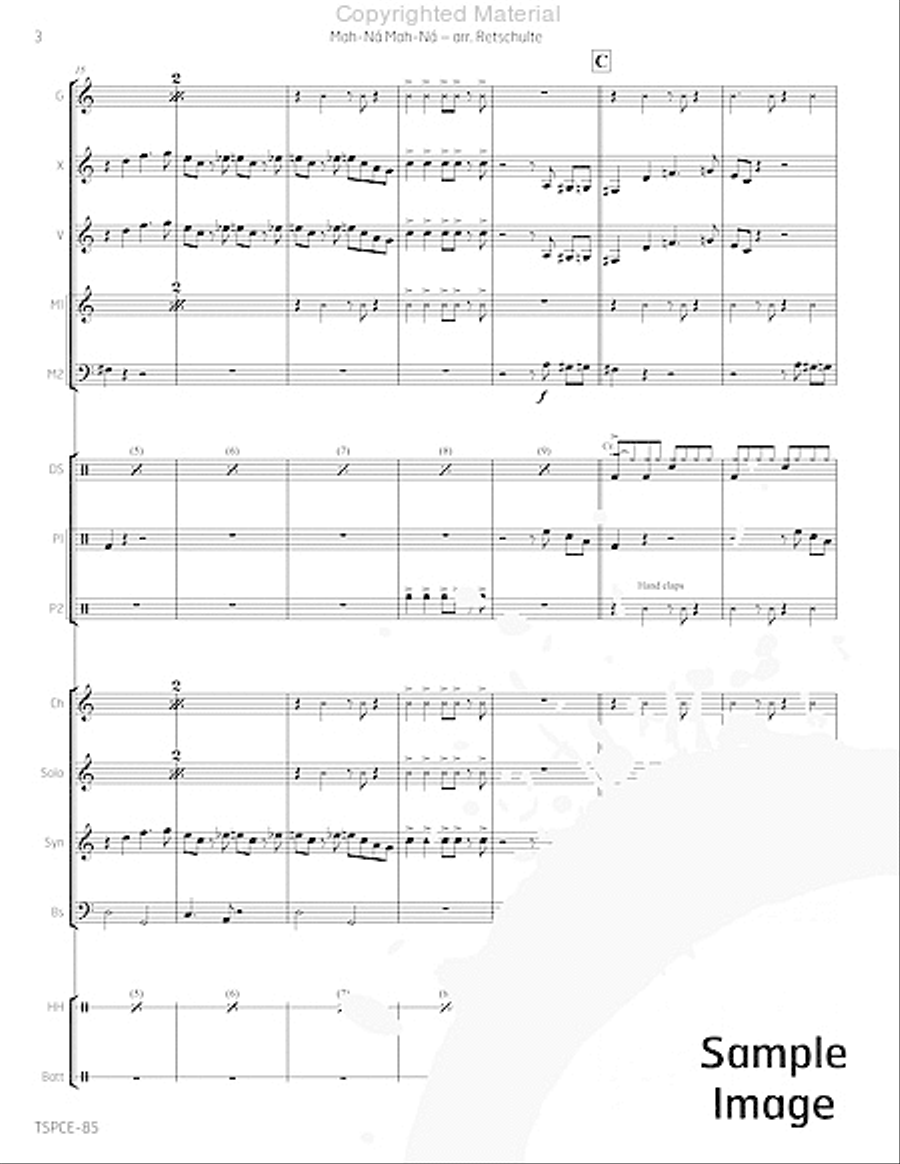 Mah-Na Mah-Na Percussion Ensemble scores gallery preview page 7