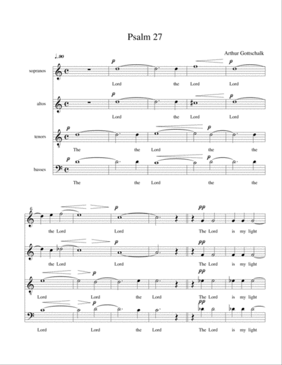 Psalm 27 Psalm 27 4-Part scores gallery preview page 2