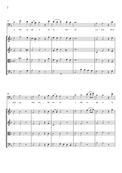 Lascia ch'io pianga (for Bassoon Solo and String Quartet) Original key F major image number null