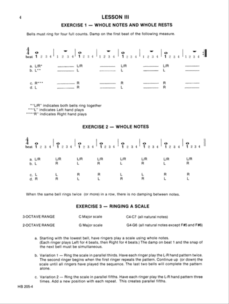 Learning To Ring - Rhythm Skills Handbell Choir scores gallery preview page 3