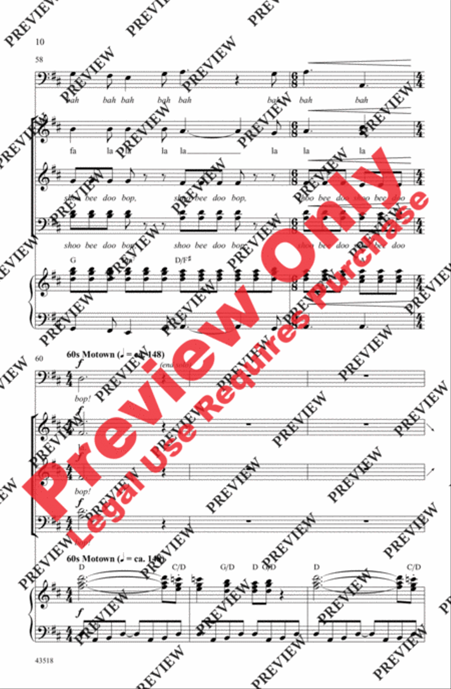Five Favorite Holiday Songs 4-Part scores gallery preview page 10