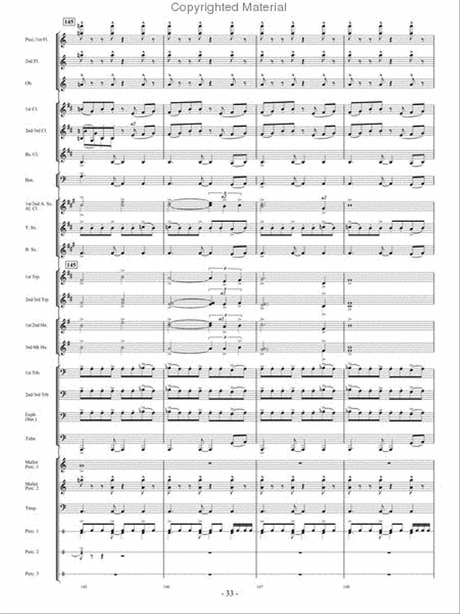 In Pursuit of Troy Concert Band - Sheet Music page 31
