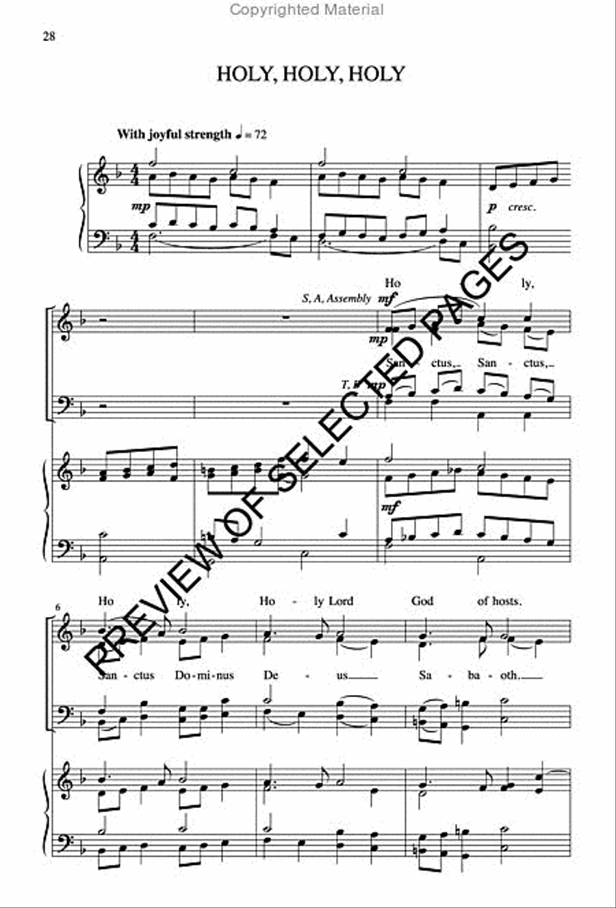 New Mass for John Carroll - Choral / Accompaniment edition 4-Part scores gallery preview page 9