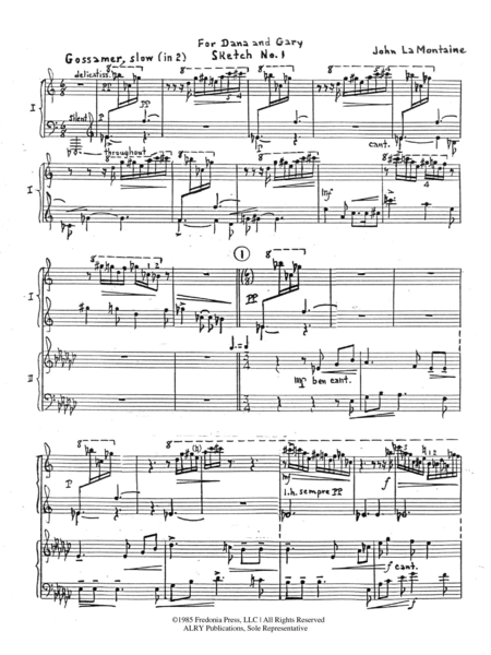 Sketches for Two Pianos, Op. 54a