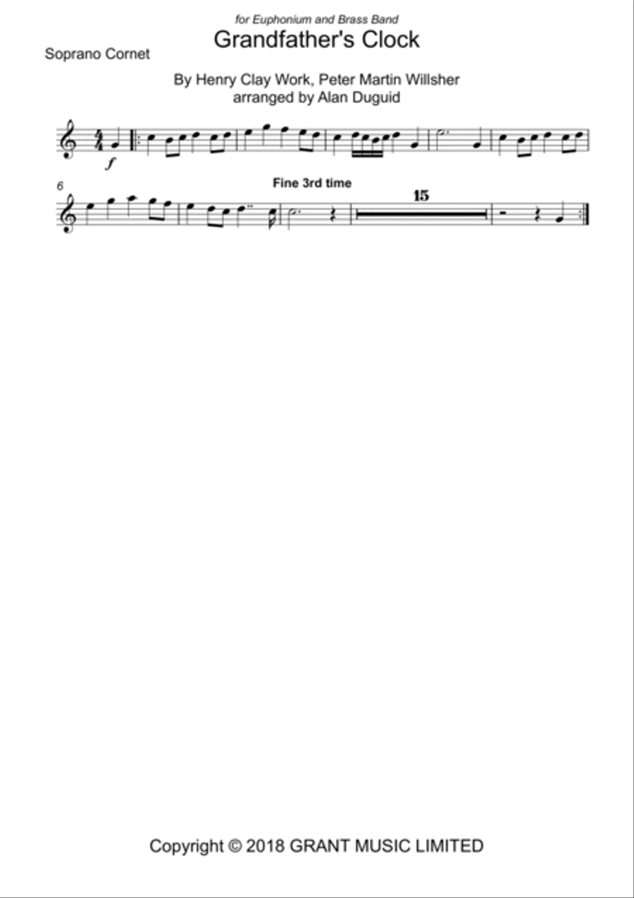 Grandfather's Clock Brass Band scores gallery preview page 3