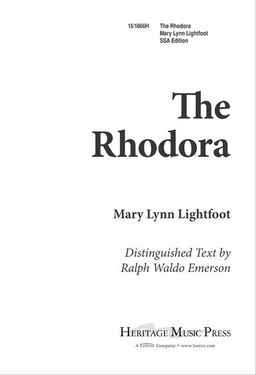 The Rhodora The Rhodora SSA scores gallery preview page 1