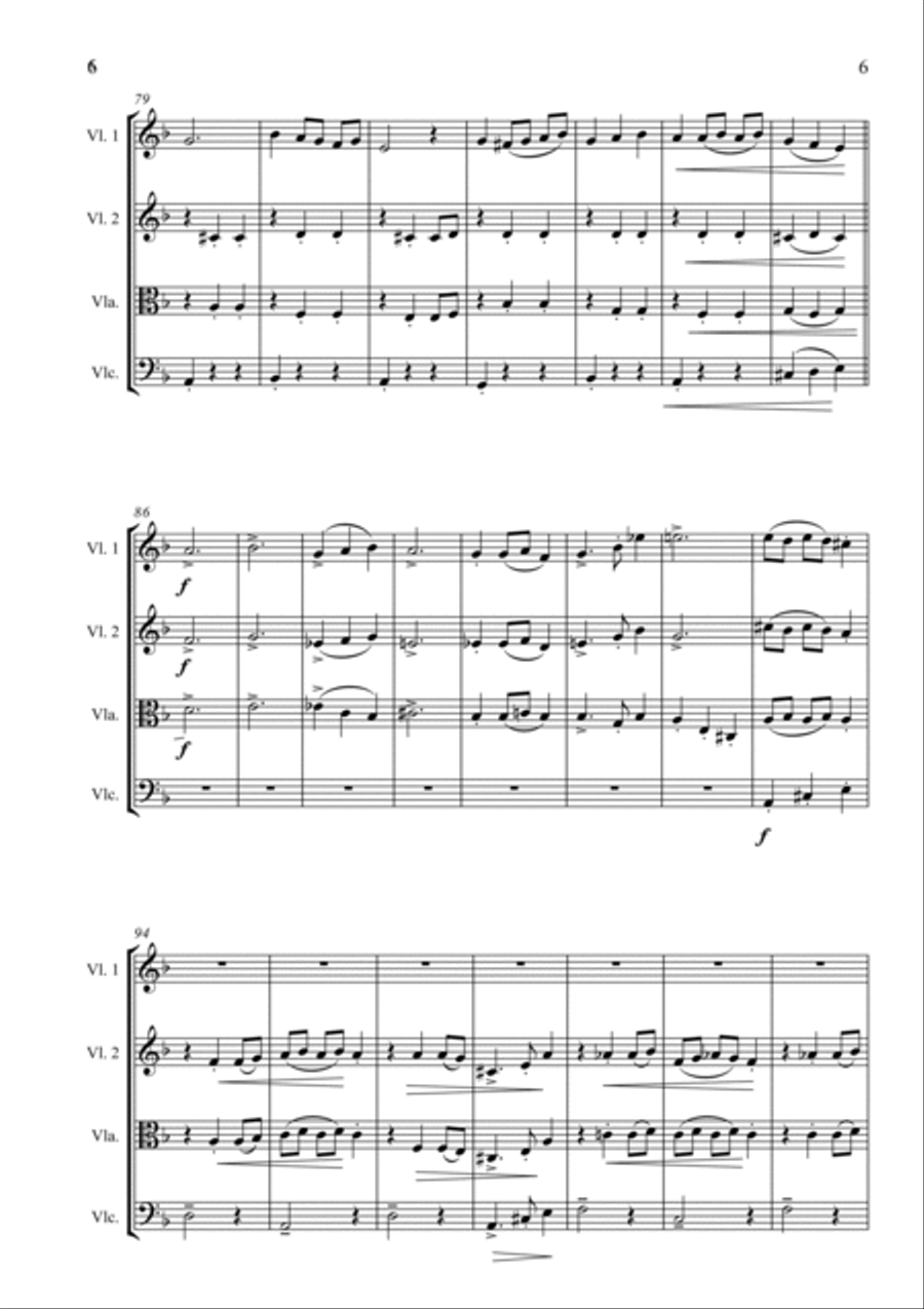 Contrasti Attivi ! String Quartet scores gallery preview page 6