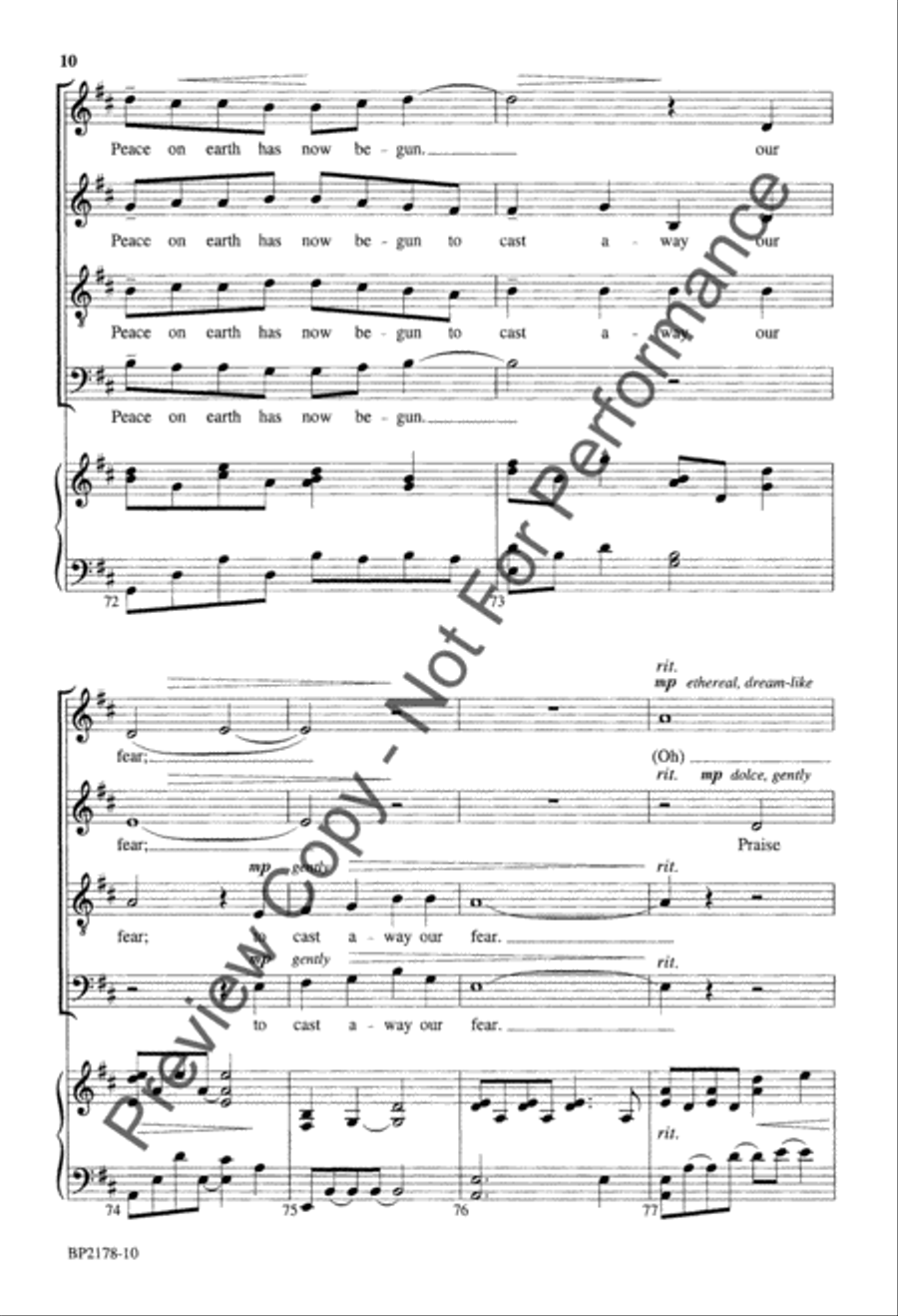 Song of the Wanderer Song of the Wanderer 4-Part scores gallery preview page 11