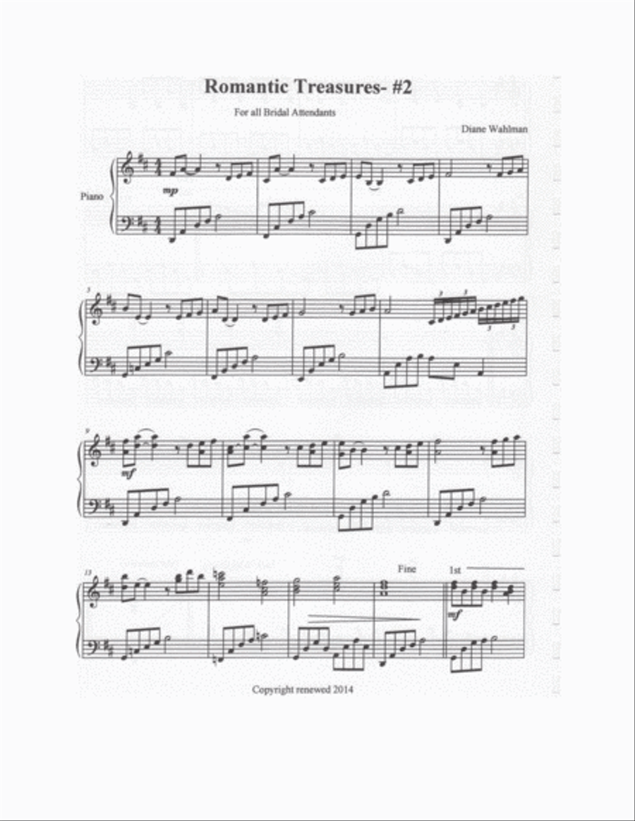 Romantic Treasures Piano Solo scores gallery preview page 3