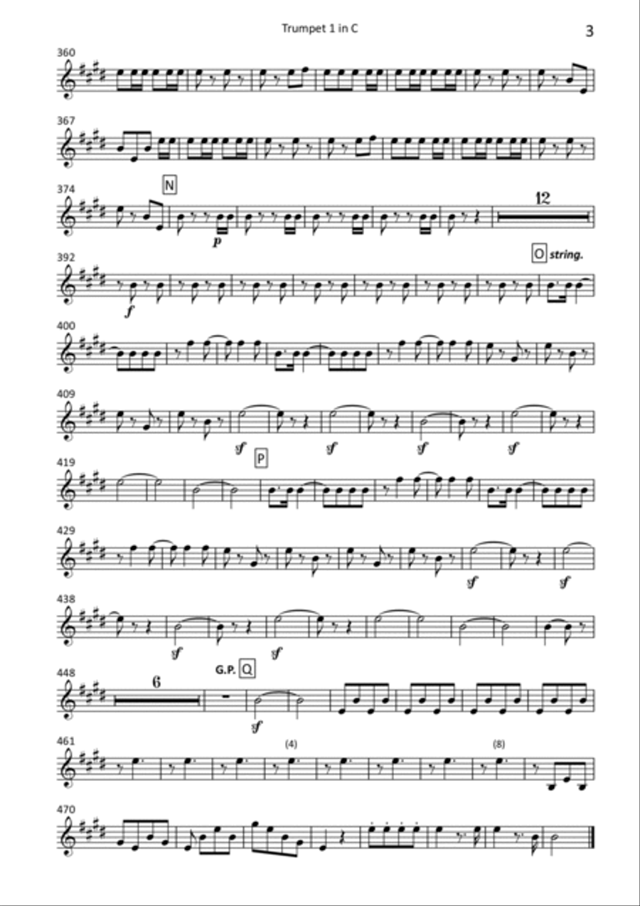 William Tell Overture - transposed trumpet parts (1-2) Trumpet Solo scores gallery preview page 6