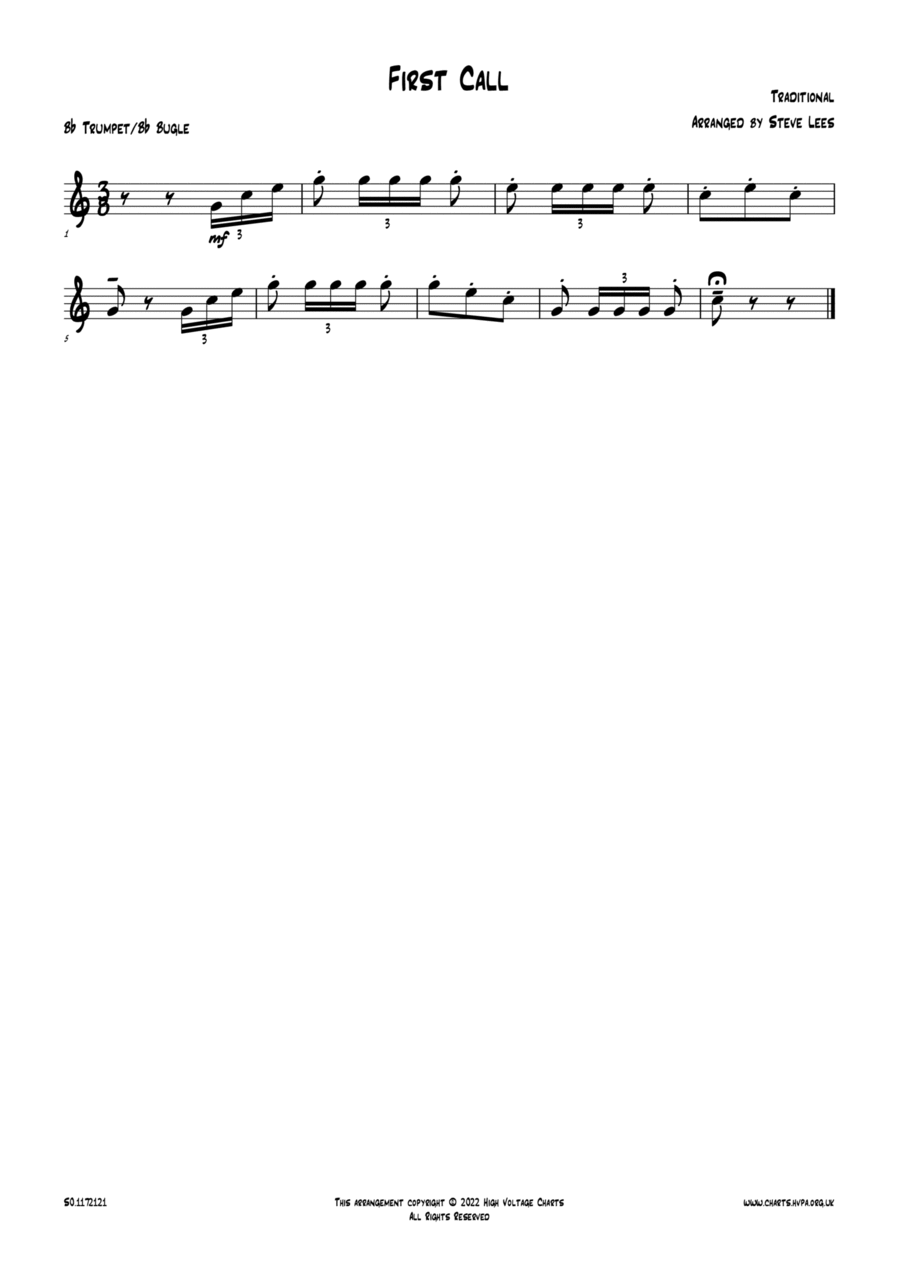 First Call First Call Trumpet Solo scores gallery preview page 1