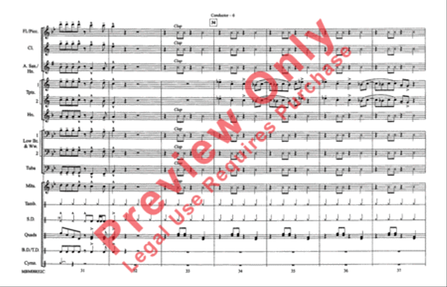 Cheeseburger in Paradise Marching Band scores gallery preview page 7