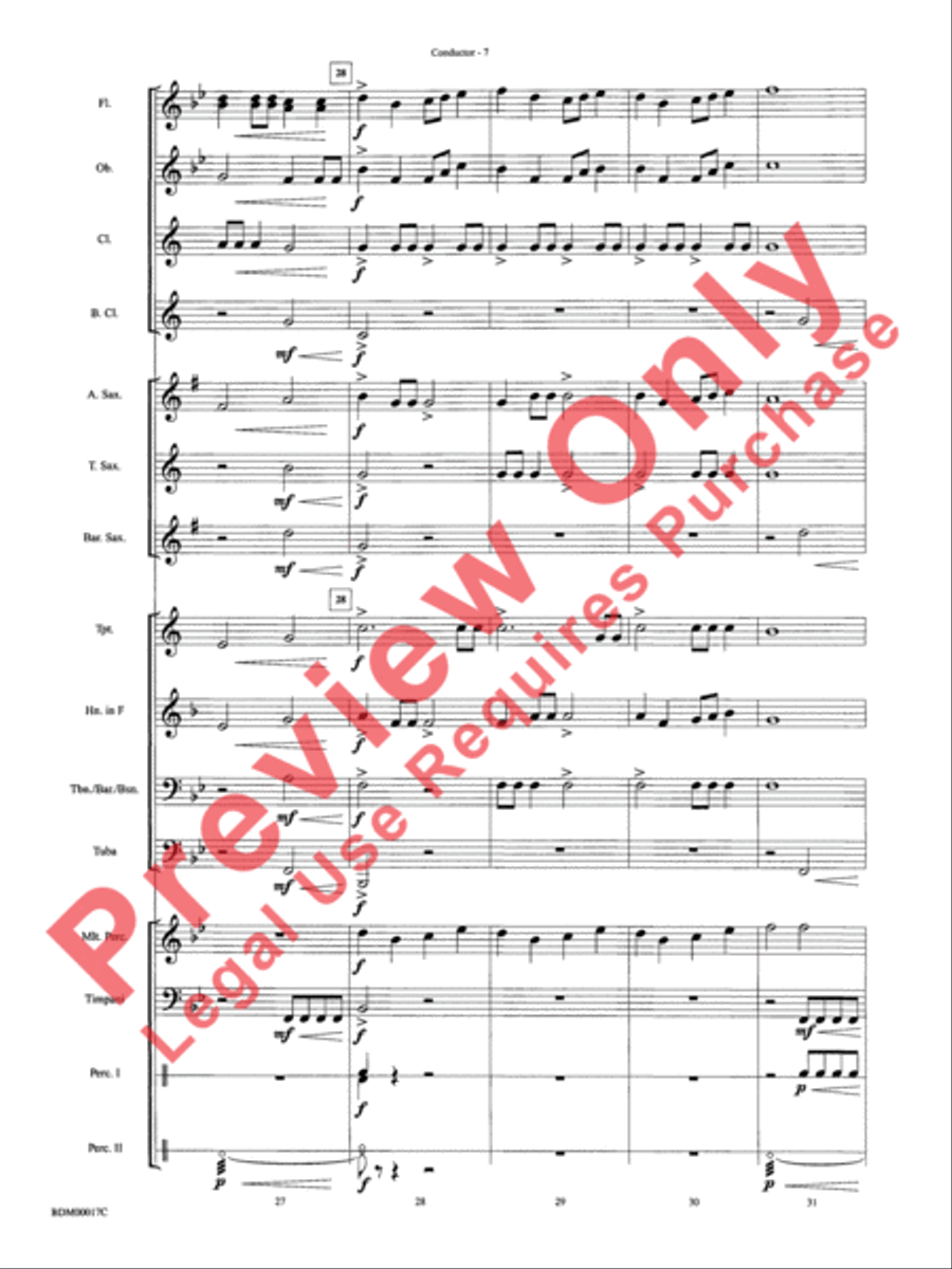 Tidings of Joy! Concert Band scores gallery preview page 10