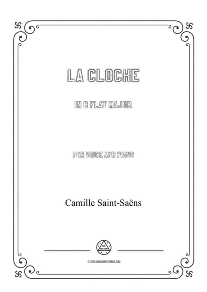 Saint-Saëns-La cloche in B flat Major,for Voice and Piano image number null