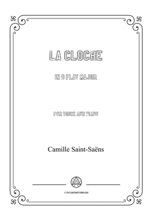 Book cover for Saint-Saëns-La cloche in B flat Major,for Voice and Piano