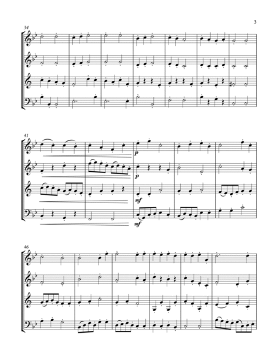 Personent hodie (for wind quartet) Woodwind Quartet scores gallery preview page 3