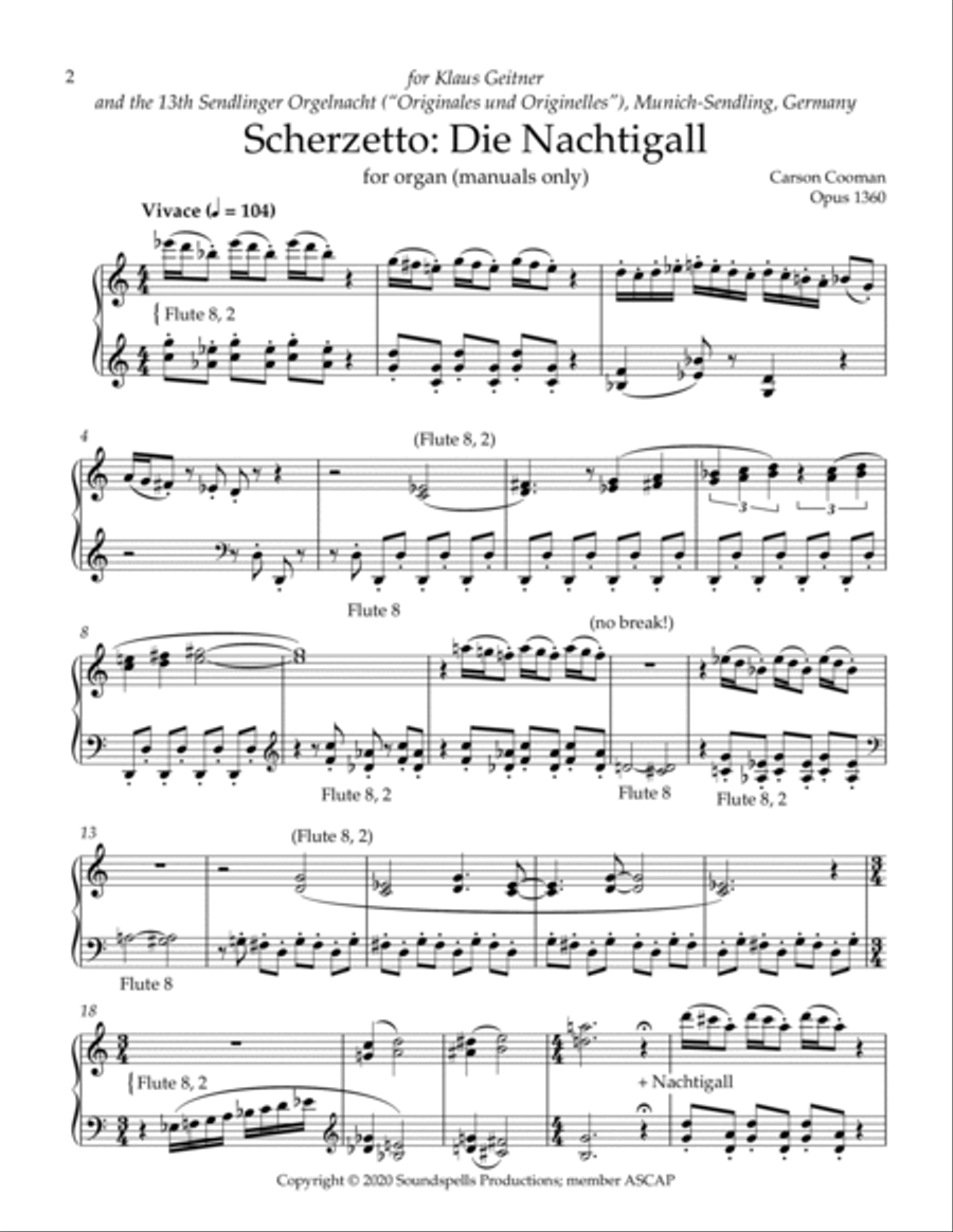 Scherzetto: Die Nachtigall Organ Solo scores gallery preview page 2