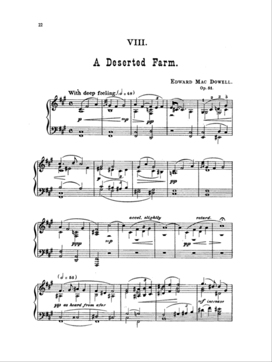 MacDowell: Woodland Sketches Piano Solo scores gallery preview page 1